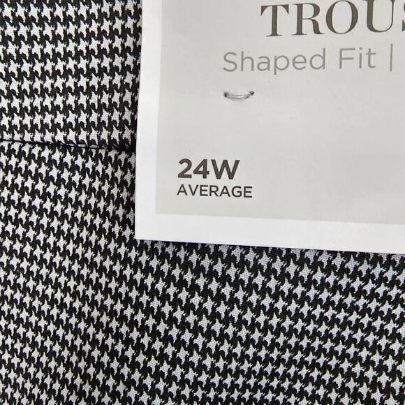 Christopher & Banks Women's Black/White Shaped-Fit Trouser Pants Size 24W NWT - Picture 10 of 16